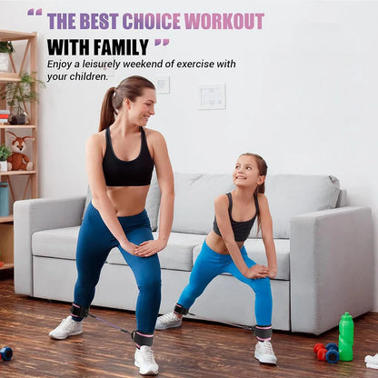 Cable Ankle Straps Double D-Ring Ankle Cuffs 